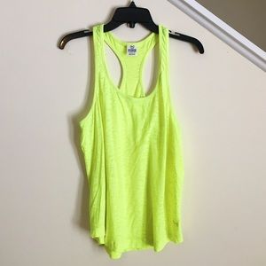 VS Pink - Neon Yellow Racerback Tank